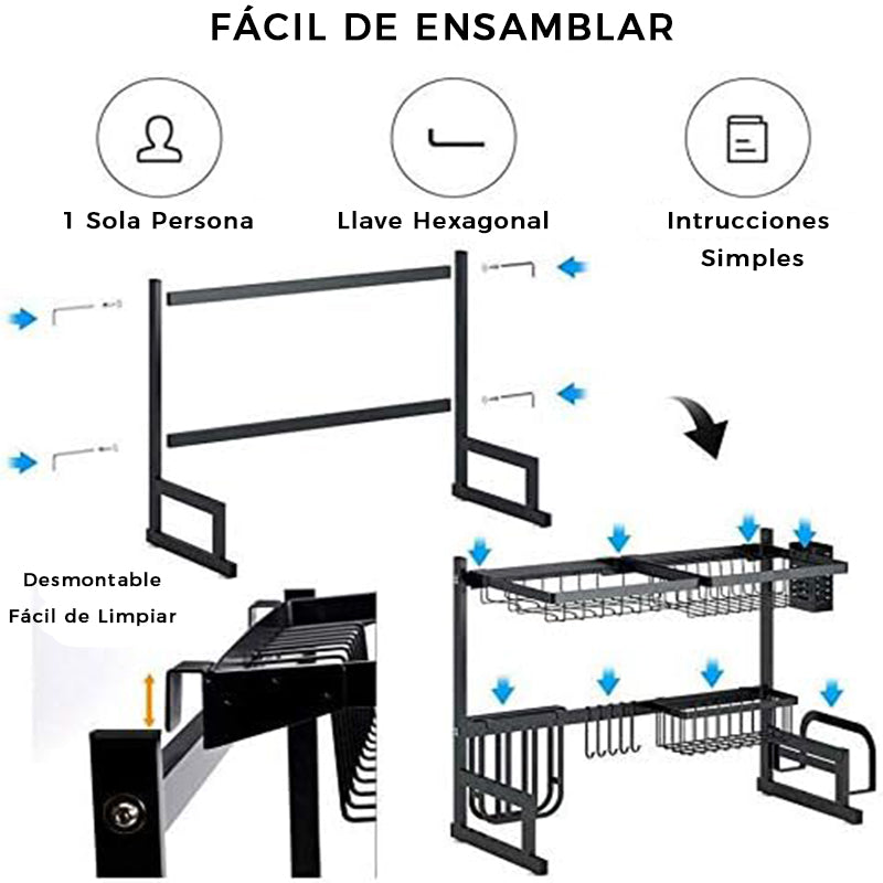 EscurreMax 85™ - Rack escurridor de cocina de 85 Cm