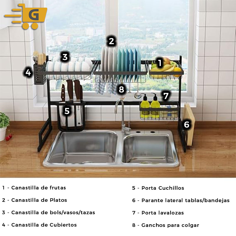 EscurreMax 85™ - Rack escurridor de cocina de 85 Cm